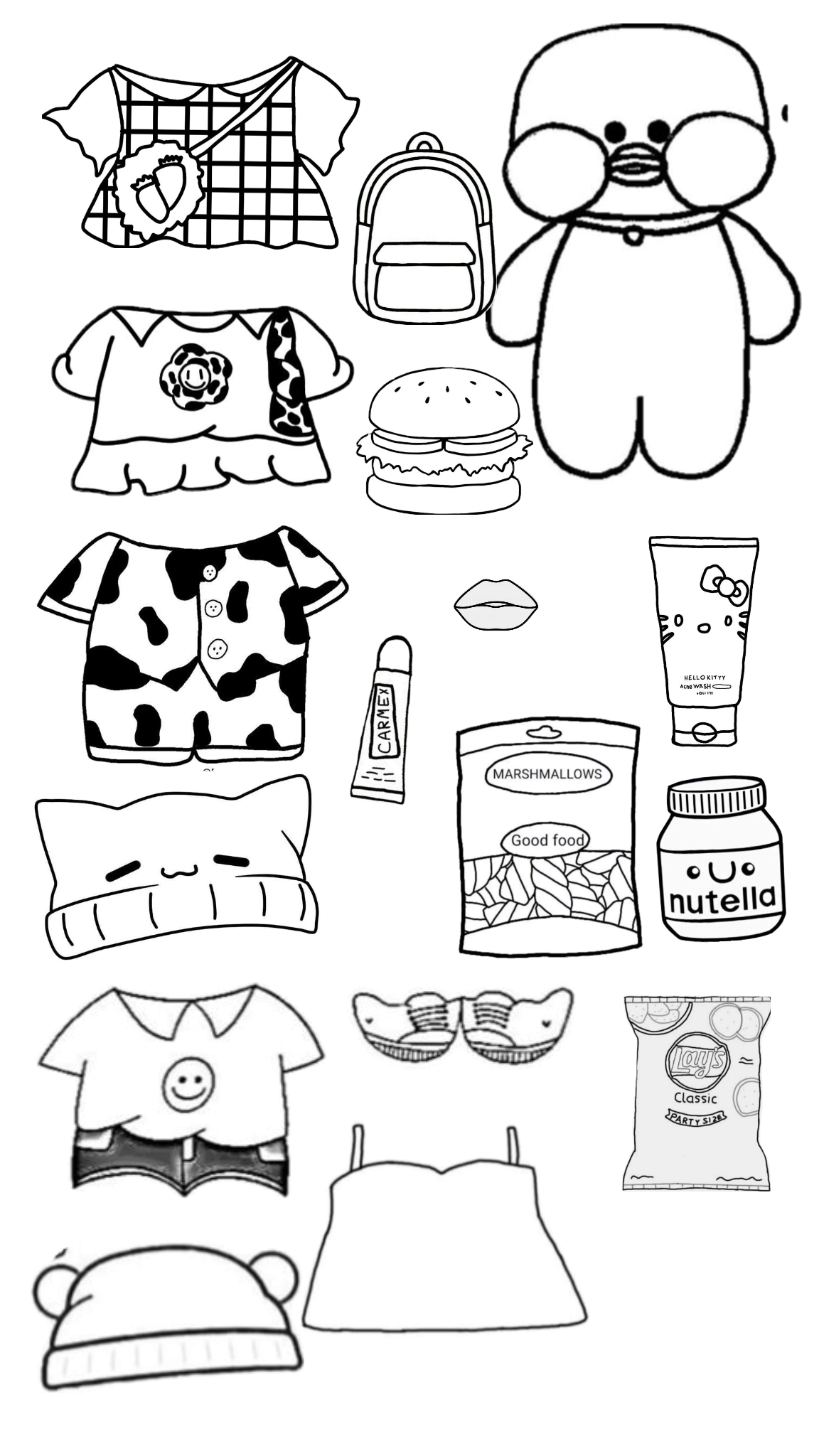 Desenho de Paper Doll para colorir e imprimir: número 15