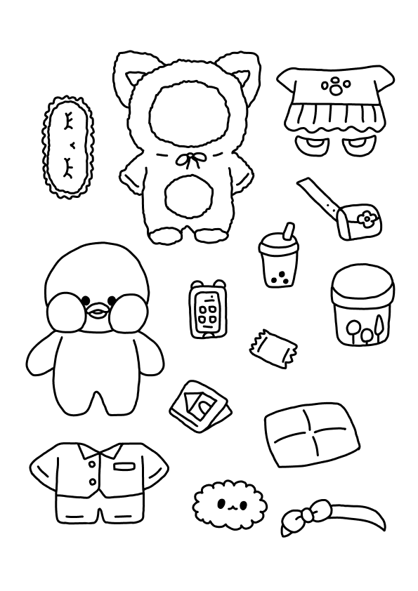 Desenho de Paper Duck para colorir e imprimir: número 1