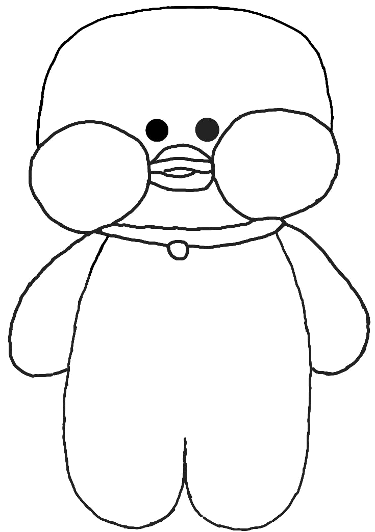 Desenho de Paper Duck para colorir e imprimir: número 4