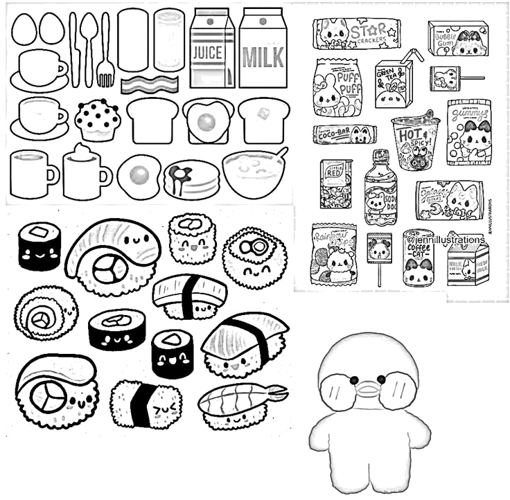 Desenho de Paper Duck para colorir e imprimir: número 5