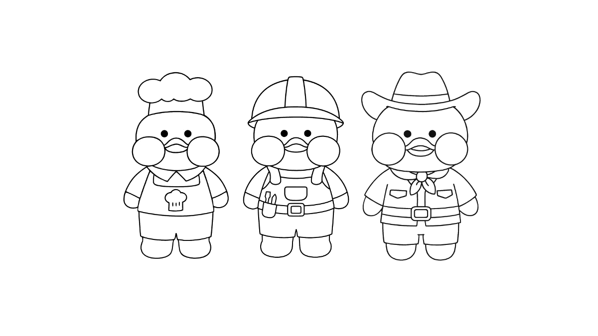 Desenho de Paper Duck para colorir e imprimir: número 8