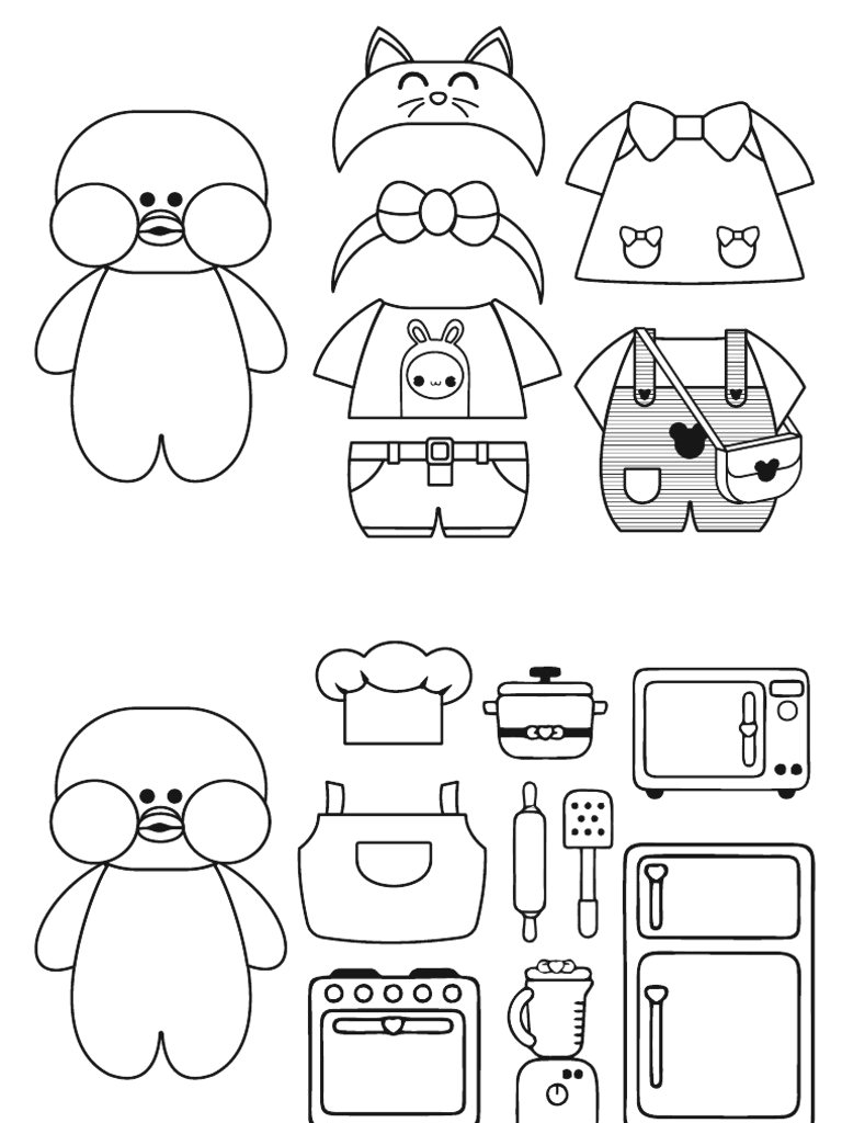 Desenho de Paper Duck para colorir e imprimir: número 10