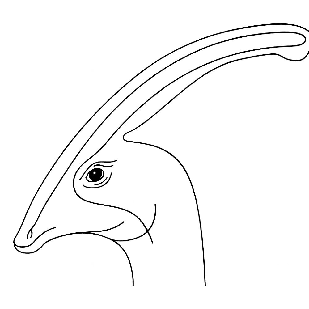 Desenho de Parassaurolofo para colorir