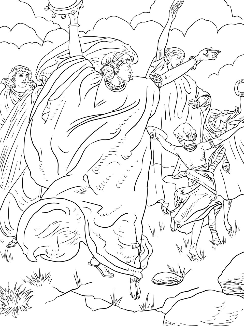Desenho de Páscoa para colorir e imprimir: número 2