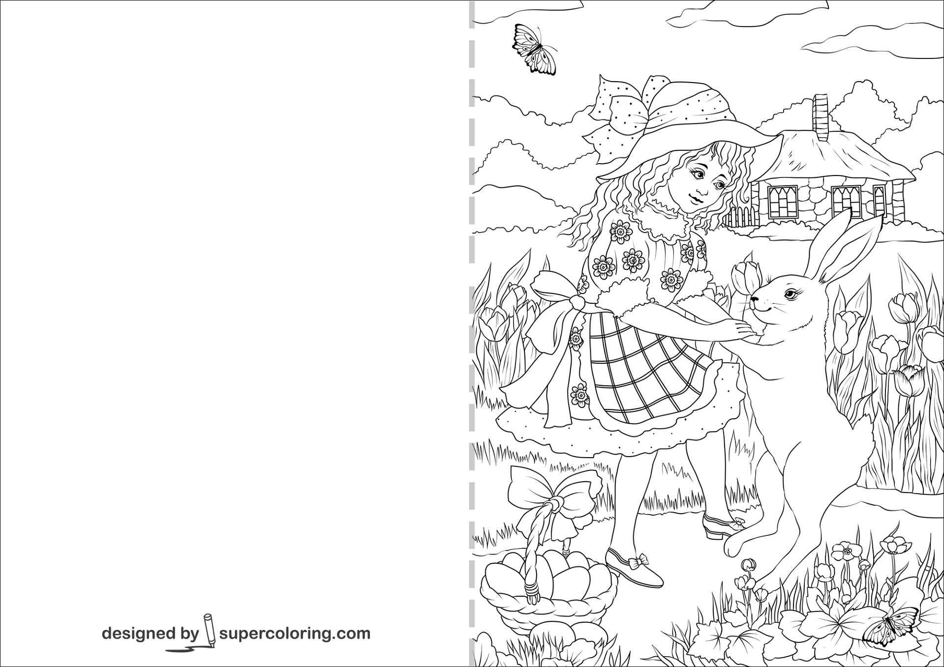 Desenho de Páscoa para colorir e imprimir: número 10