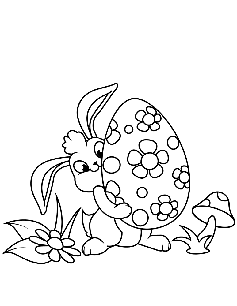Desenho de Páscoa para colorir e imprimir: número 17