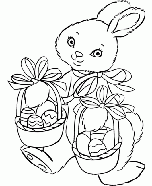 Desenho de Páscoa para colorir e imprimir: número 22
