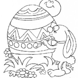Desenho de Páscoa para colorir e imprimir: número 23