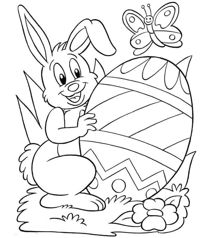 Desenho de Páscoa para colorir e imprimir: número 32