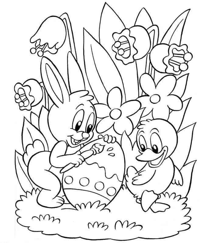 Desenho de Páscoa para colorir e imprimir: número 33