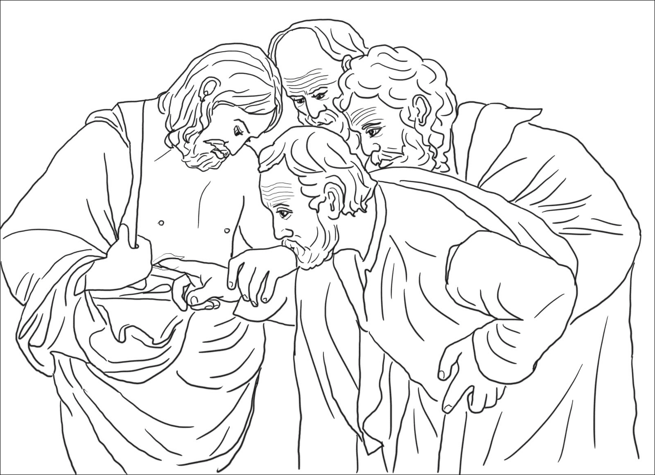 Desenho de Páscoa para colorir e imprimir: número 35