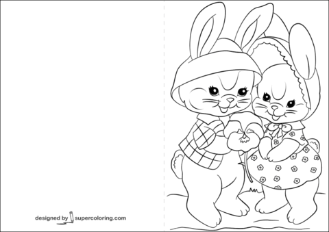 Desenho de Páscoa para colorir e imprimir: número 46