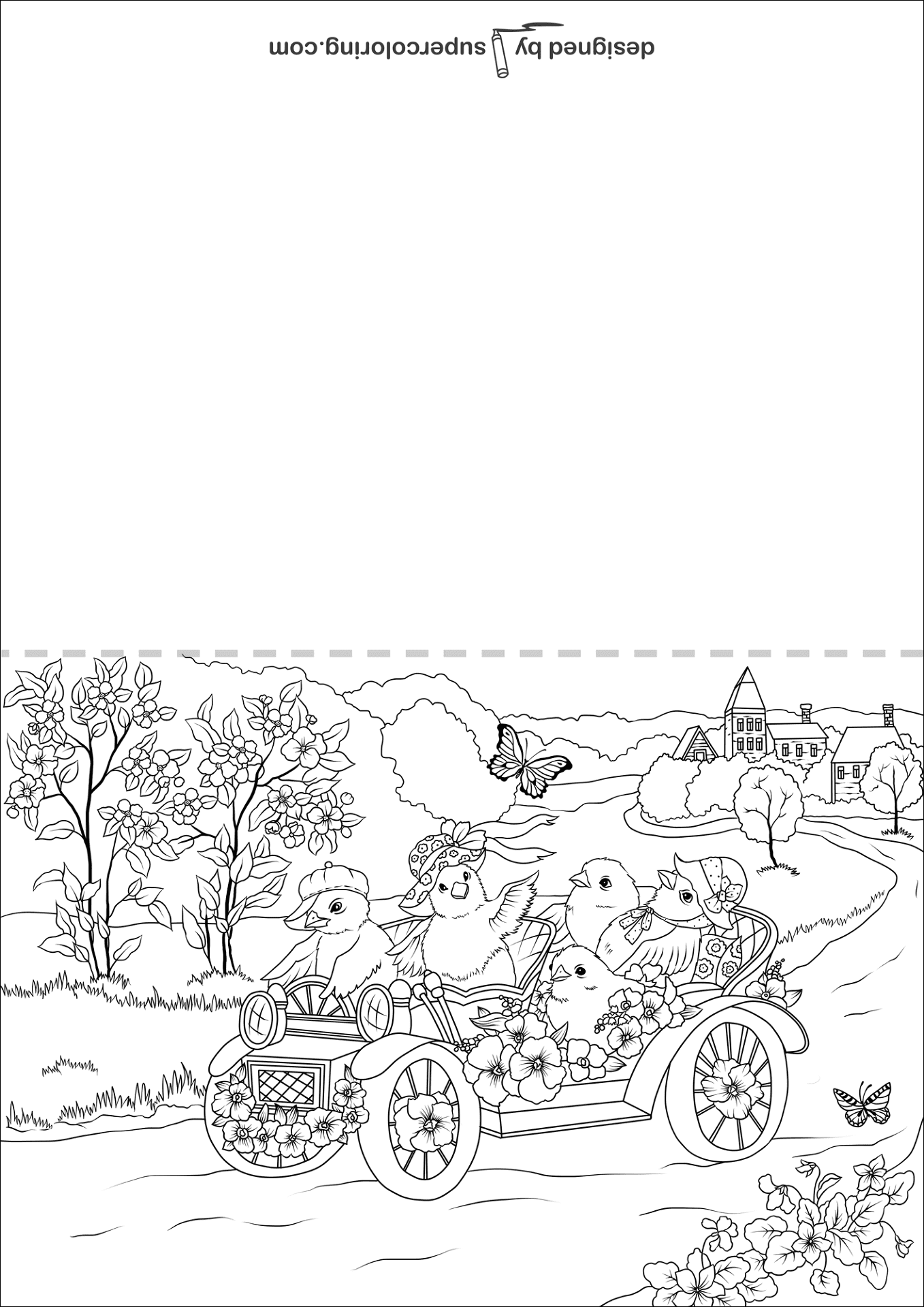 Desenho de Páscoa para colorir e imprimir: número 48