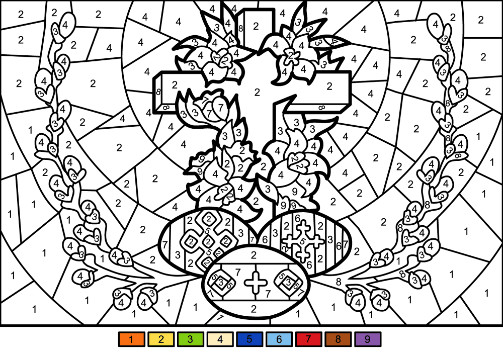 Desenho de Páscoa para colorir