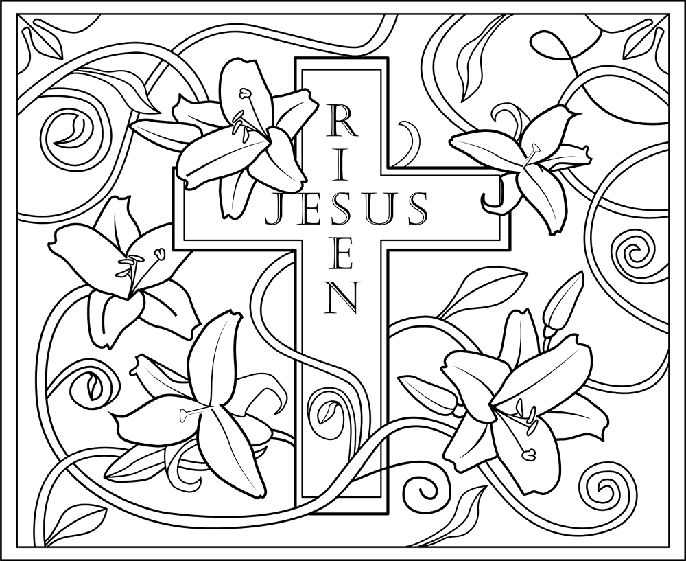 Desenho de Páscoa para colorir
