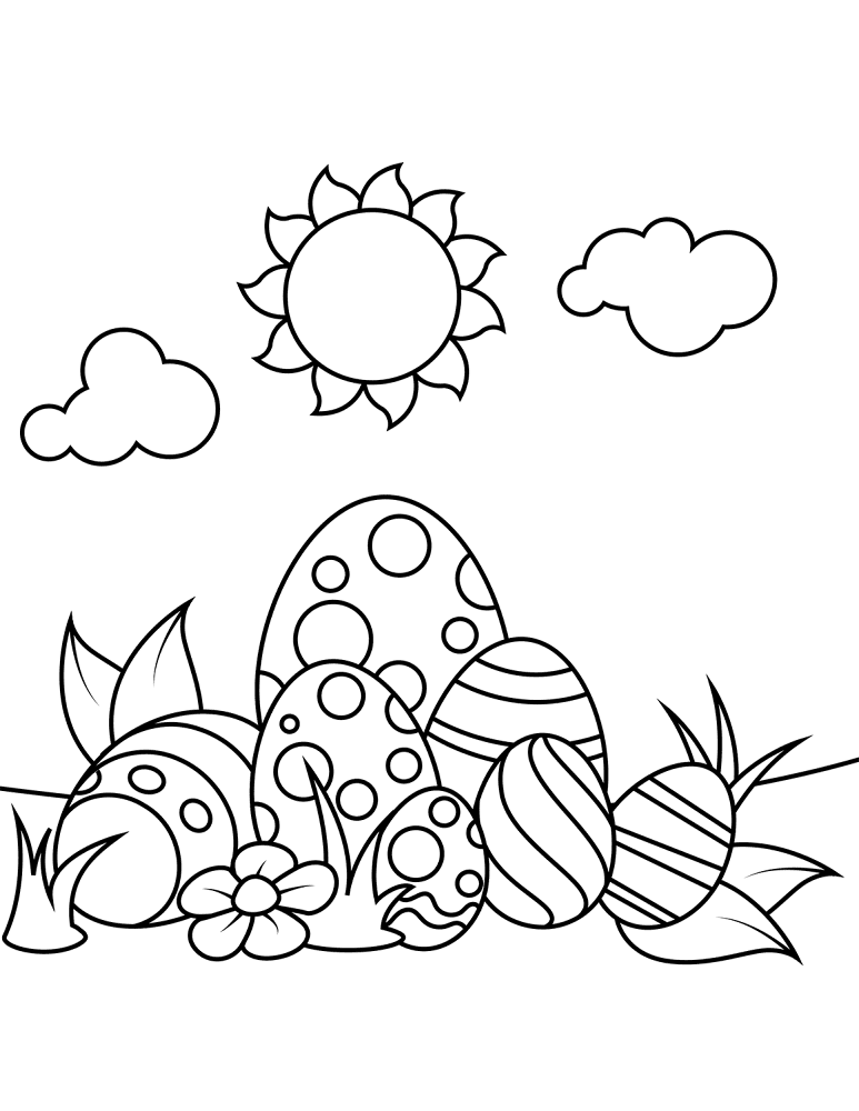 Desenho de Páscoa para colorir