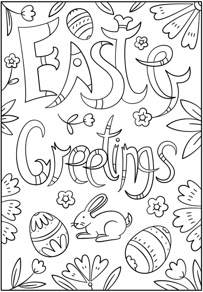 Desenho de Páscoa para colorir