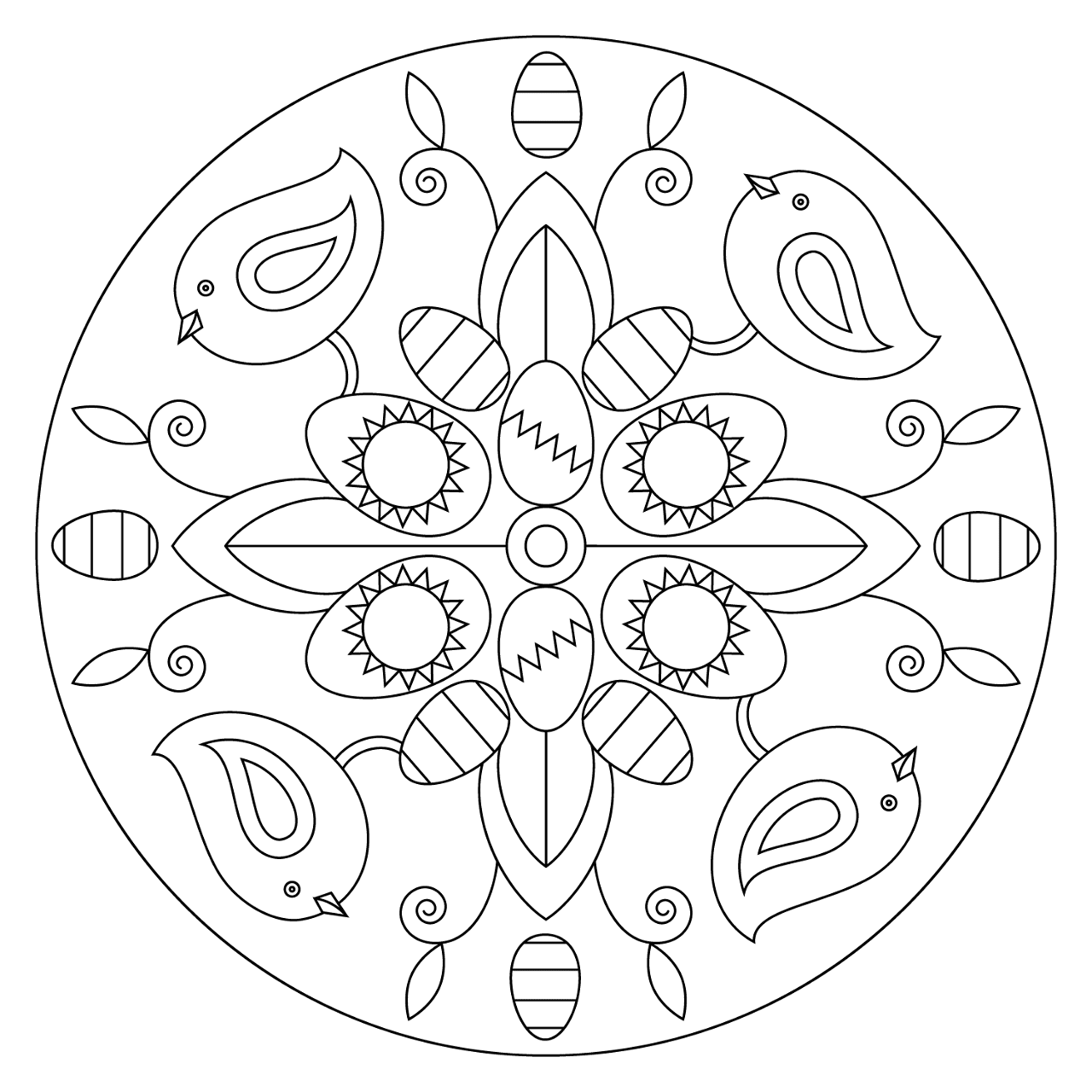 Desenho de Páscoa para colorir
