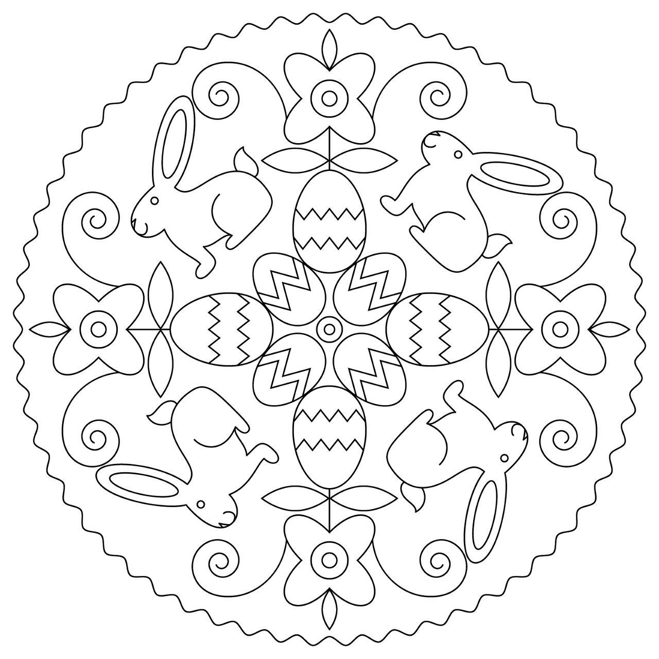 Desenho de Páscoa para colorir