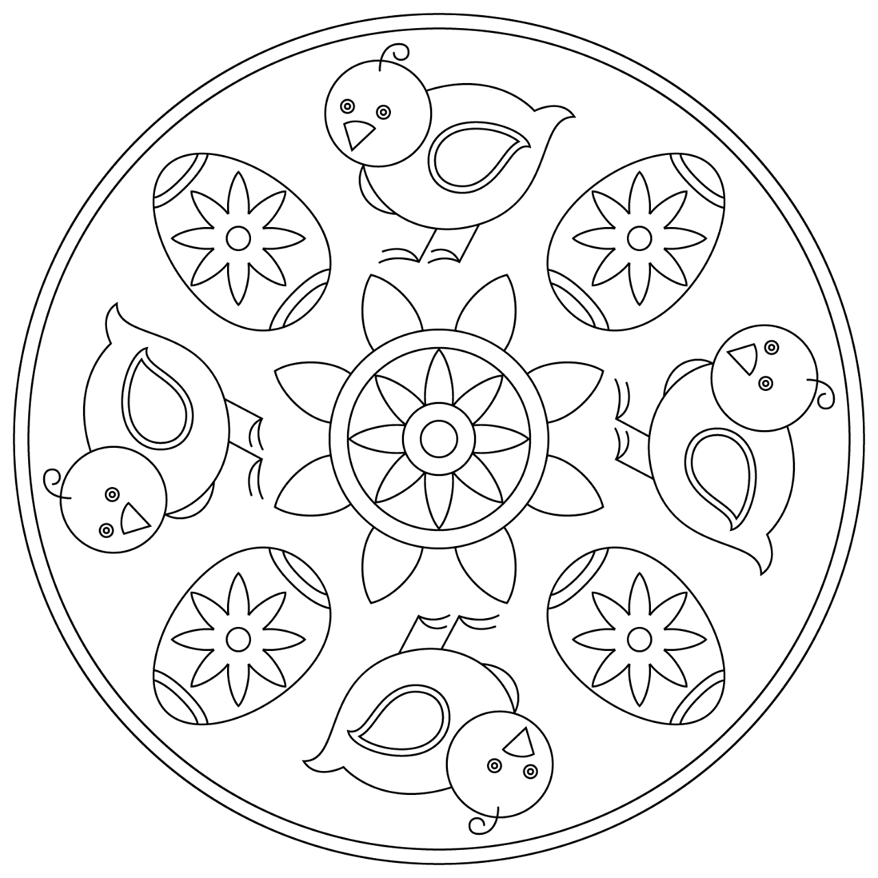 Desenho de Páscoa para colorir