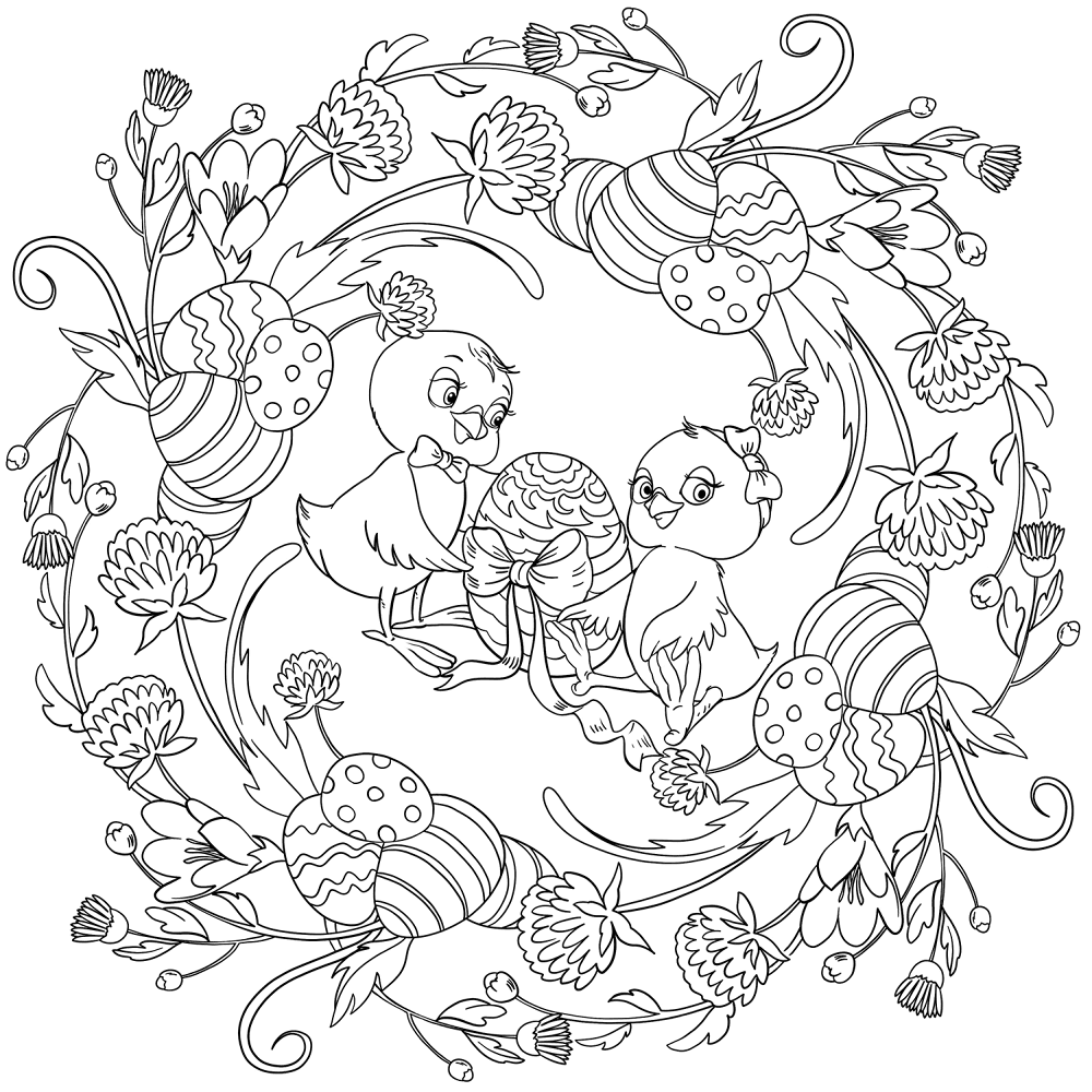Desenho de Páscoa para colorir