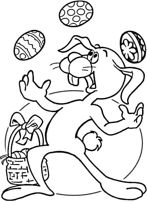 Desenho de Páscoa para colorir