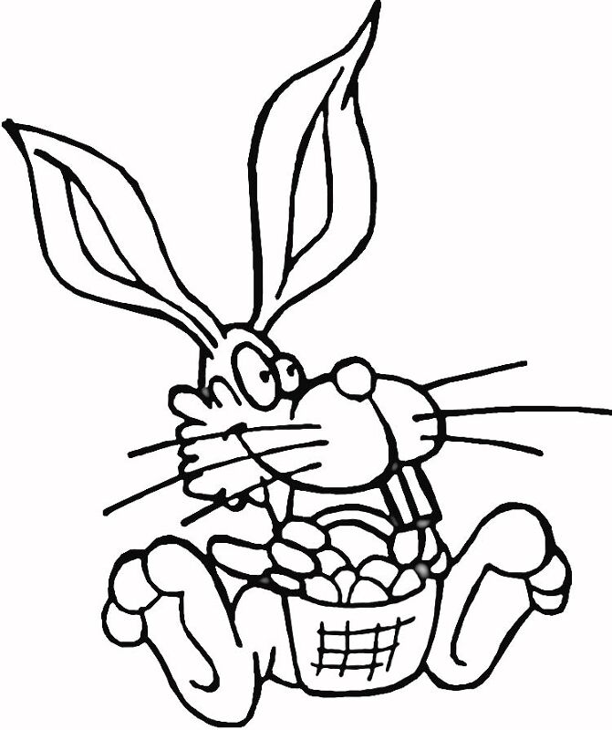 Desenho de Páscoa para colorir