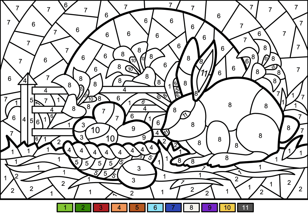 Desenho de Páscoa para colorir
