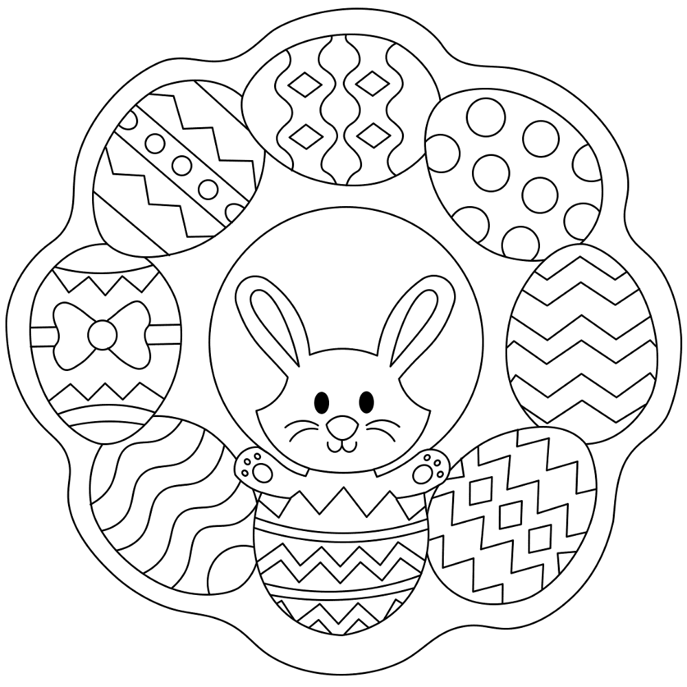Desenho de Páscoa para colorir
