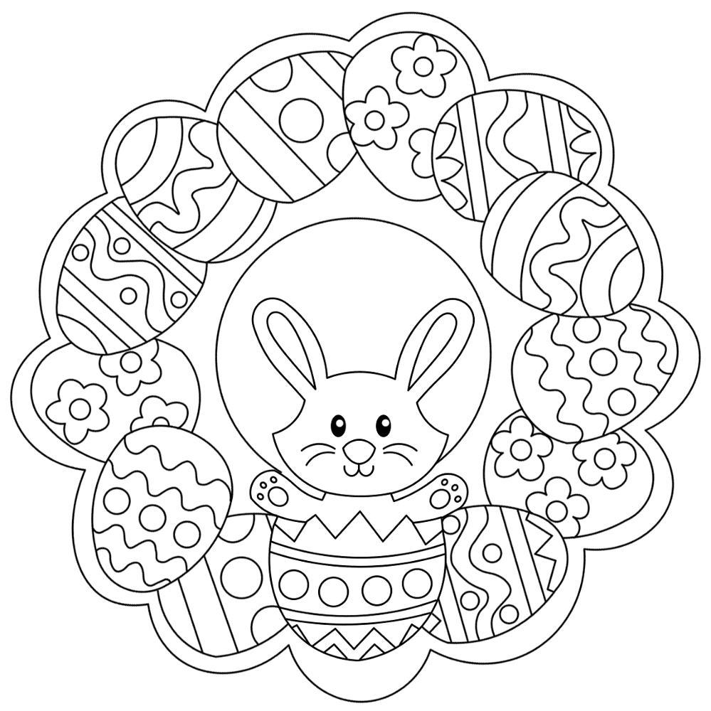 Desenho de Páscoa para colorir