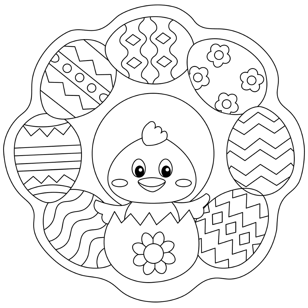 Desenho de Páscoa para colorir