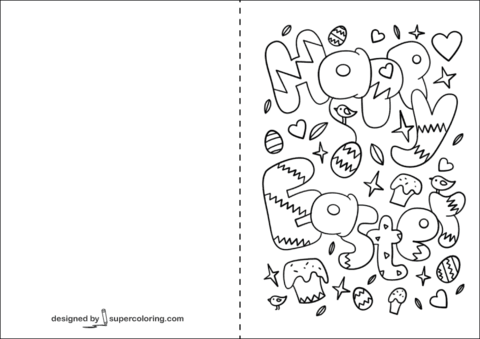Desenho de Páscoa para colorir