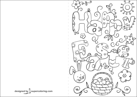 Desenho de Páscoa para colorir