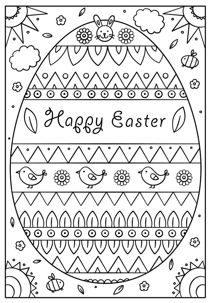 Desenho de Páscoa para colorir