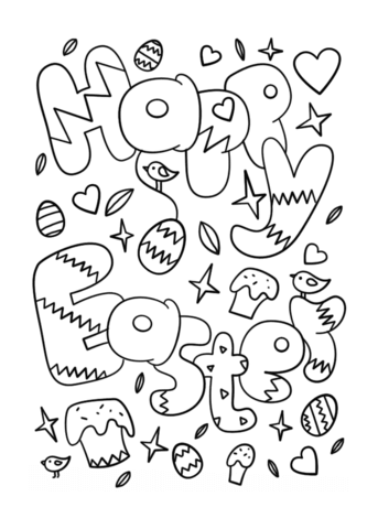 Desenho de Páscoa para colorir