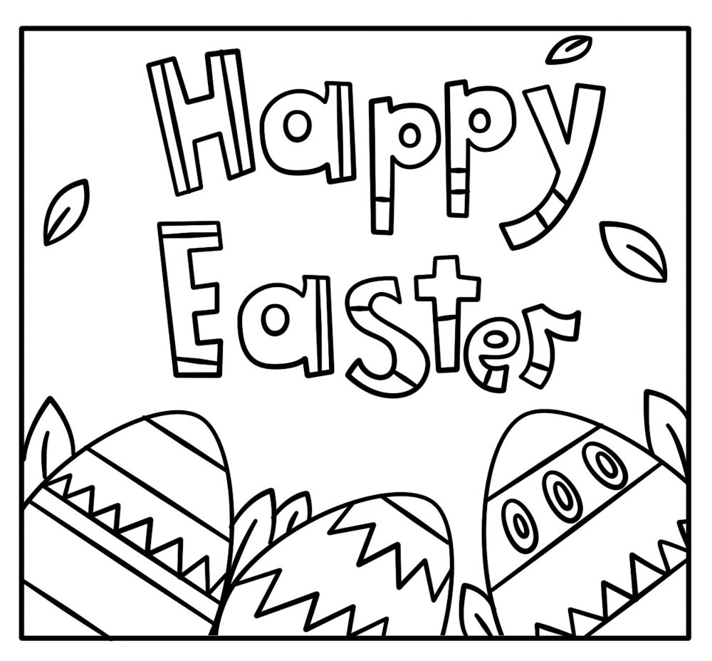 Desenho de Páscoa para colorir