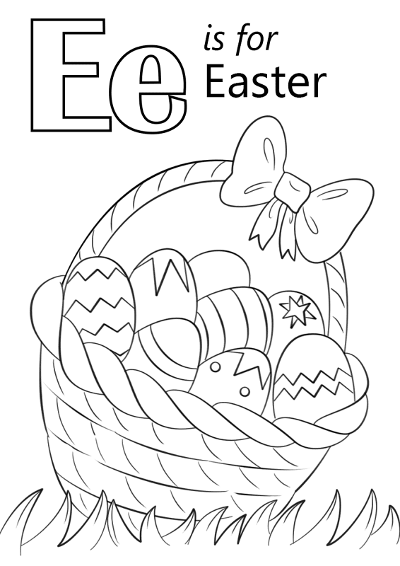 Desenho de Páscoa para colorir