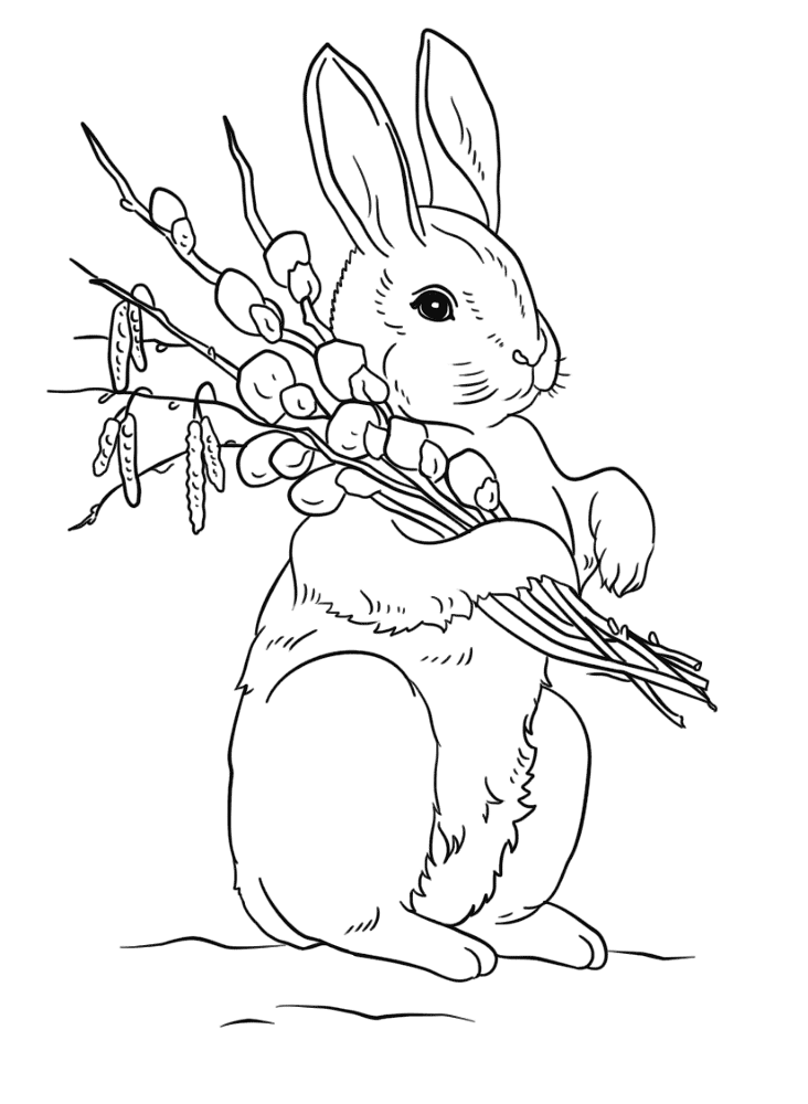 Desenho de Páscoa para colorir