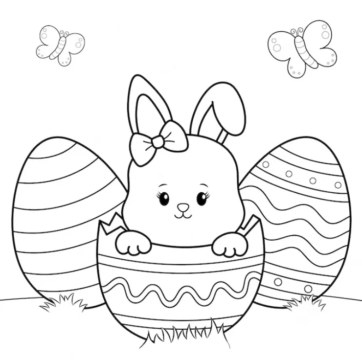 Desenho de Páscoa para colorir