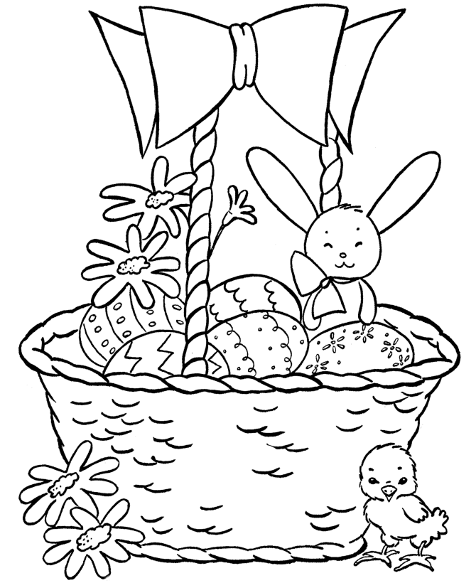 Desenho de Páscoa para colorir