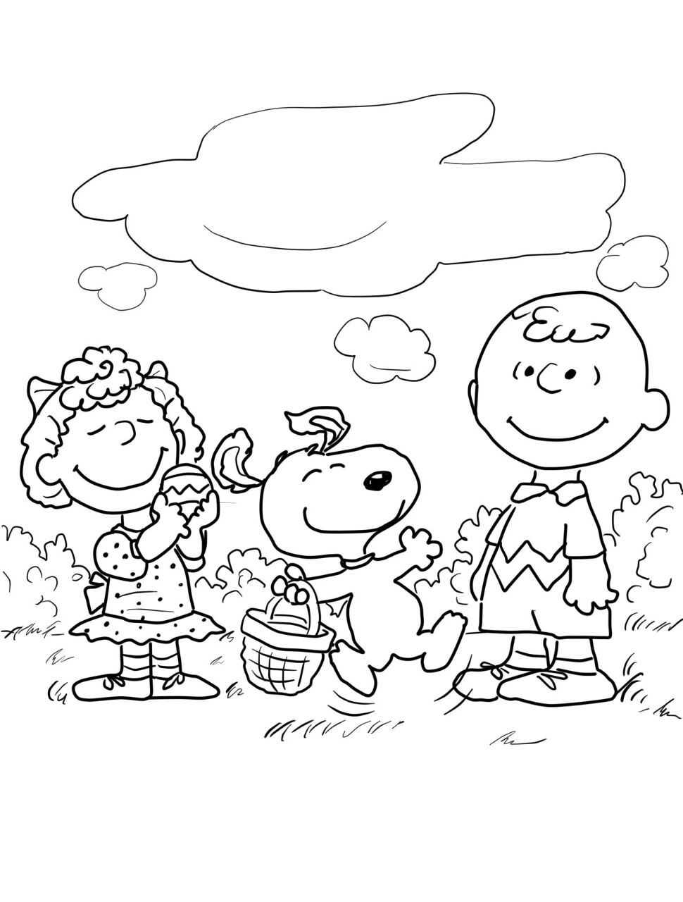 Desenho de Páscoa para colorir