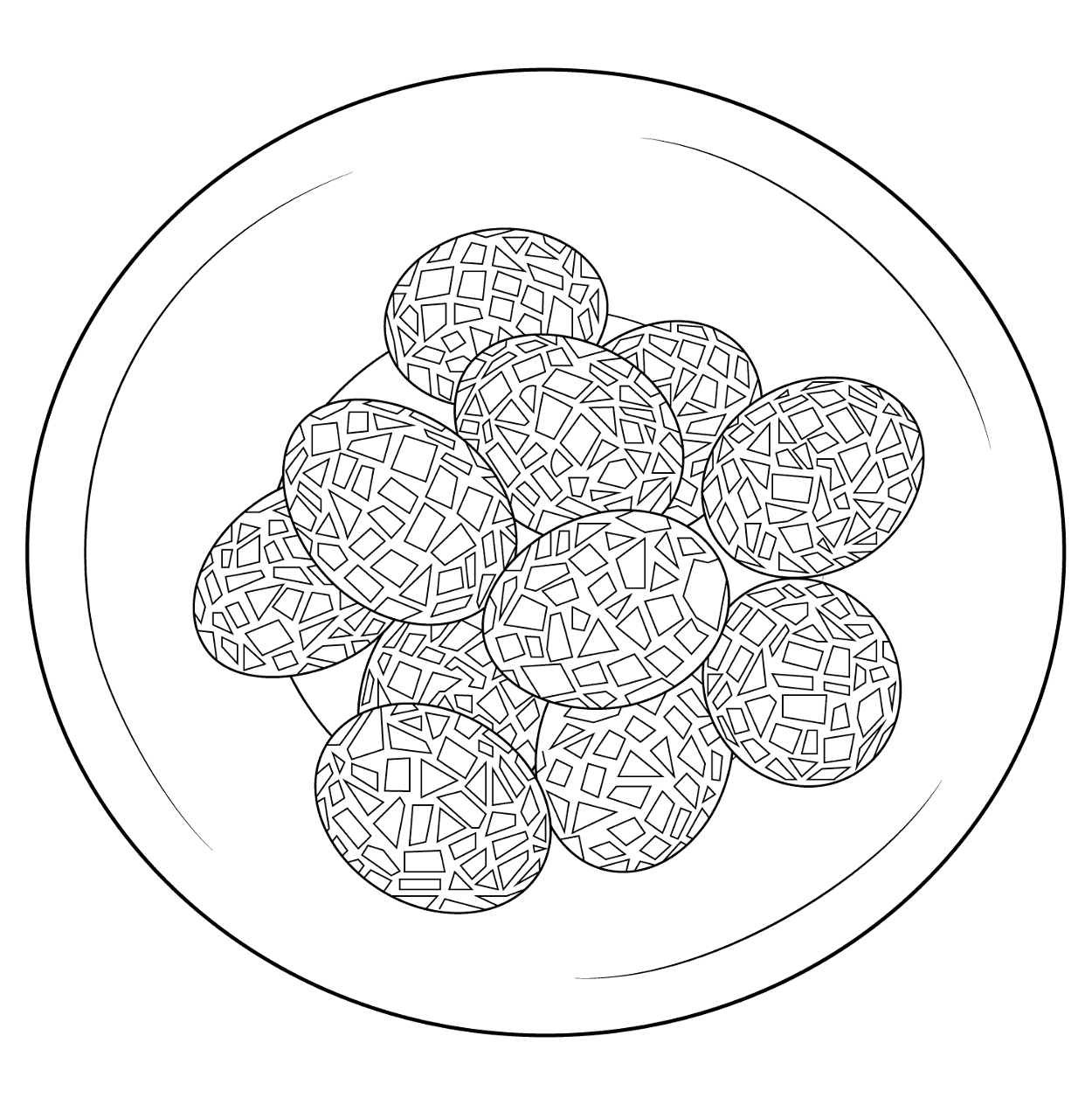 Desenho de Páscoa para colorir