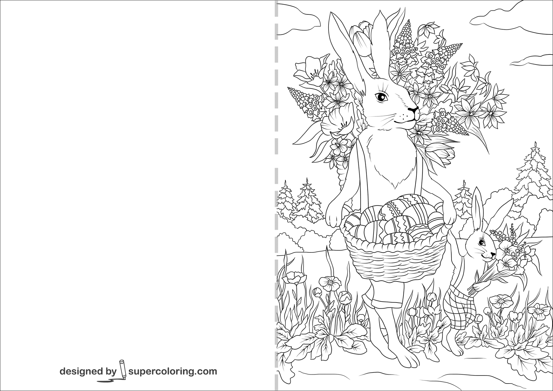 Desenho de Páscoa para colorir