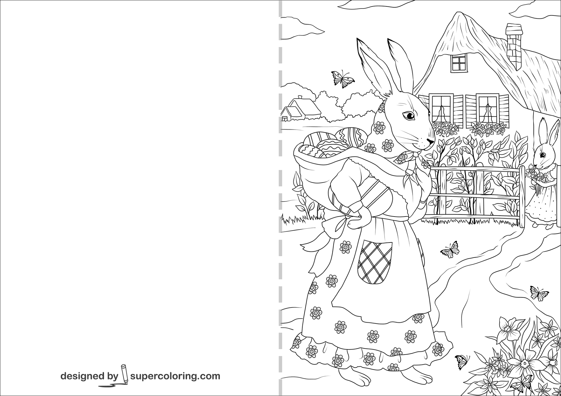 Desenho de Páscoa para colorir