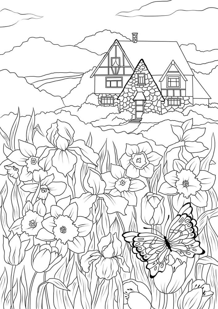 Desenho de Páscoa para colorir