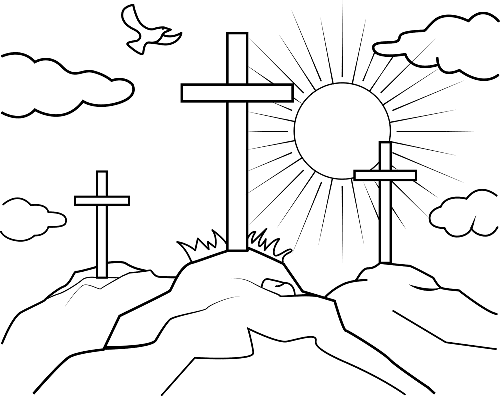 Desenho de Páscoa para colorir