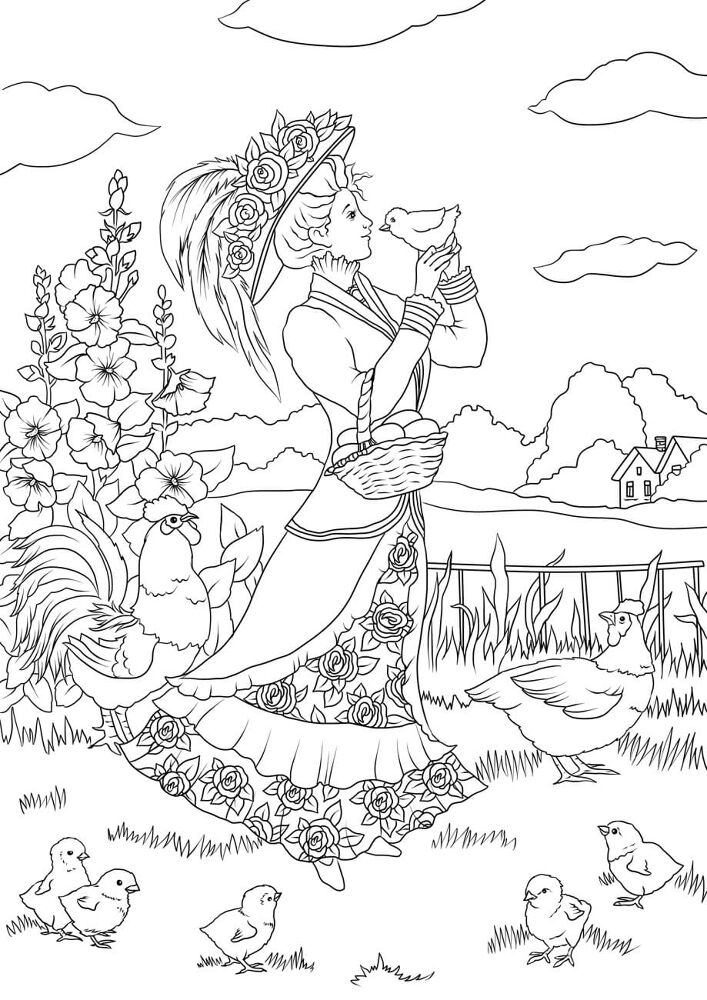 Desenho de Páscoa para colorir