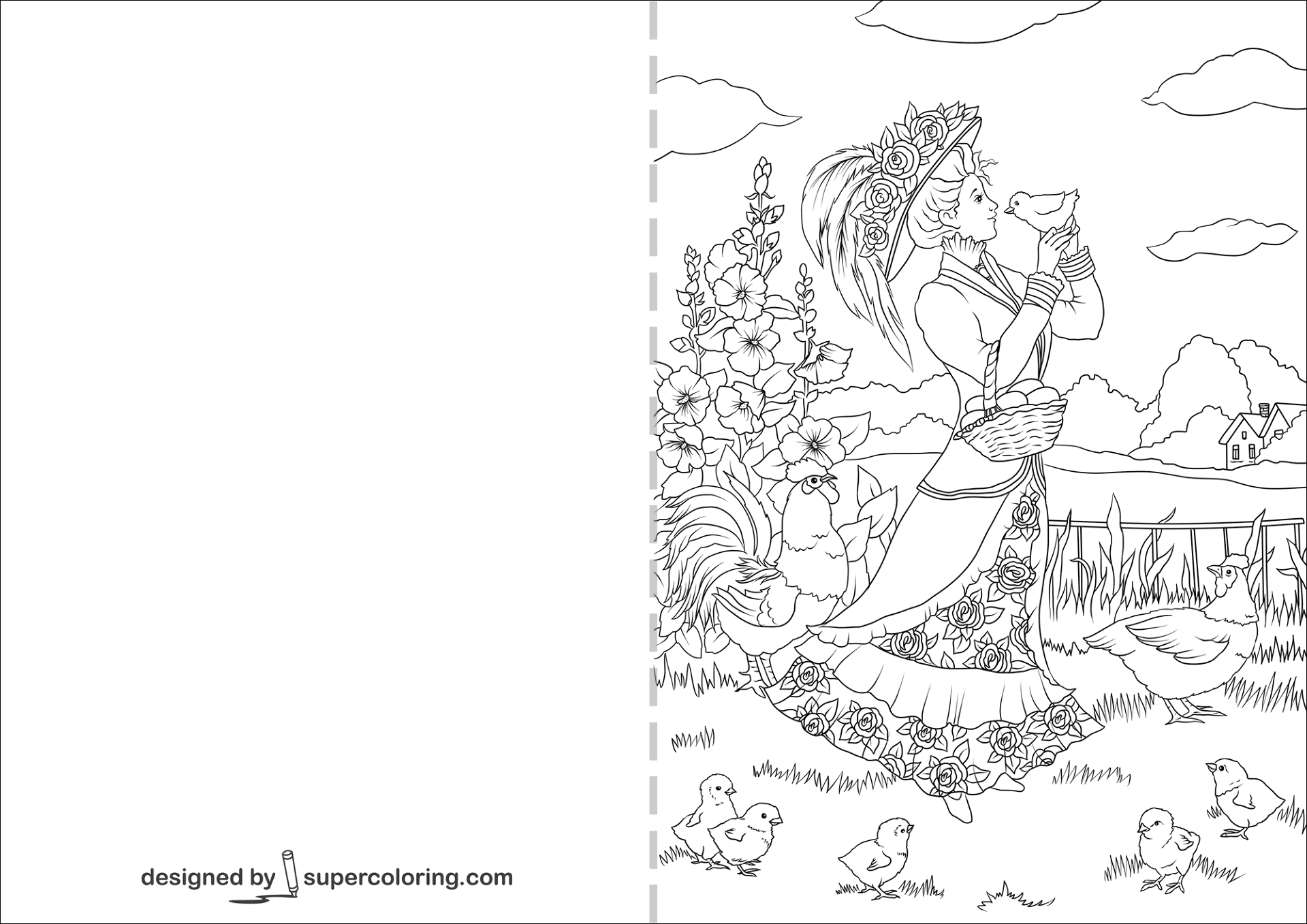 Desenho de Páscoa para colorir