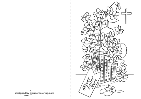 Desenho de Páscoa para colorir