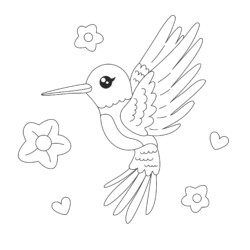 Desenho de Pássaros para colorir e imprimir: número 10